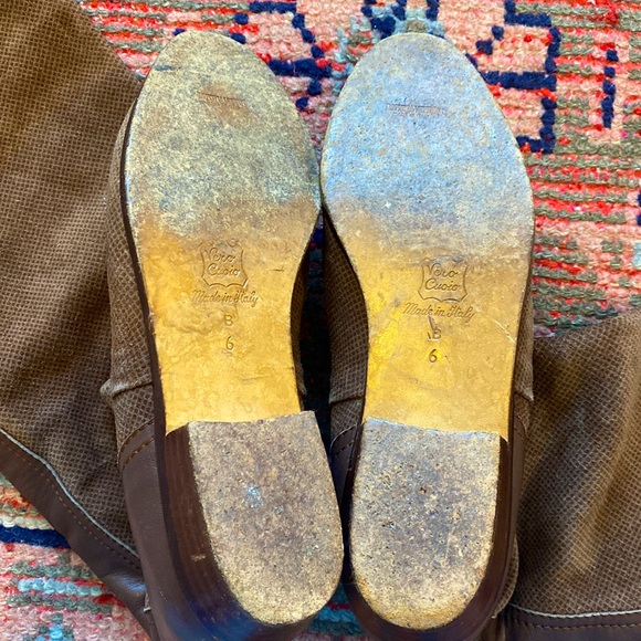 Bottega Veneta Chocolate Brown Suede and Leather Tall Boots - Picture 9 of 10